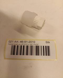 Nippel push-on D12/10 x 3/4" PVDF